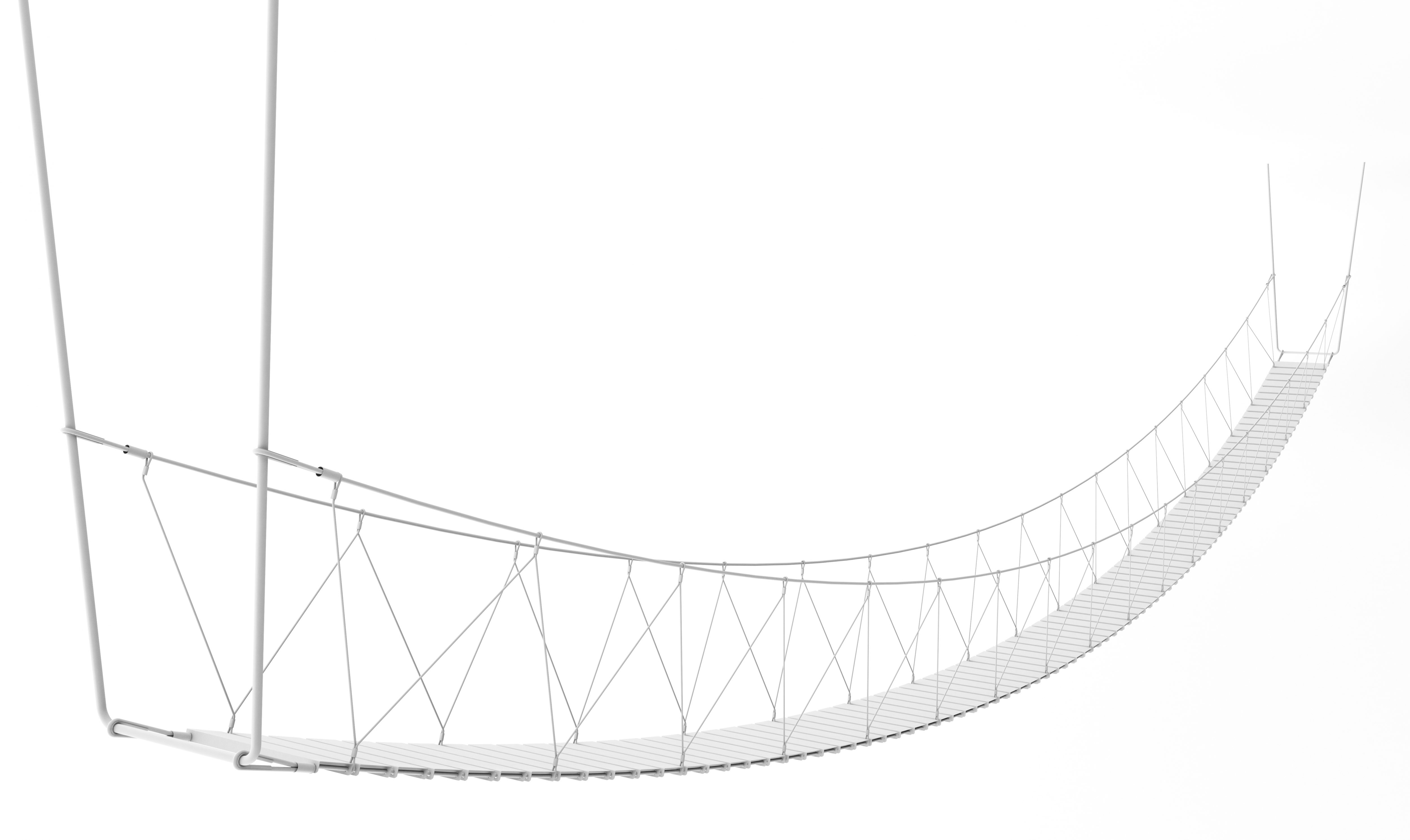 Brücke I 2017 I Art in public for Humboldt Forum im Berliner Schloss I 22,5 x 2 x 5,3 m I Aluminium, steel ropes